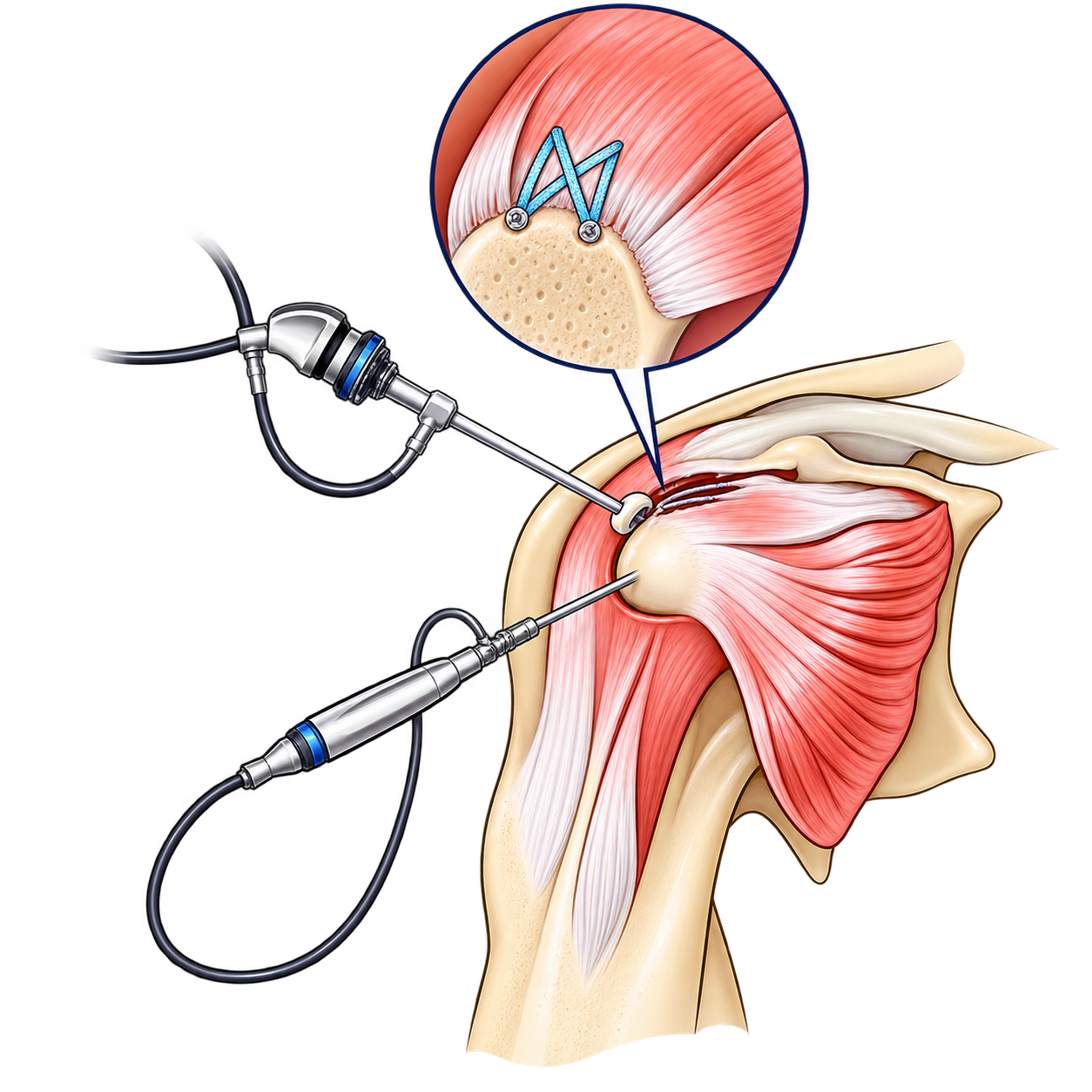 Shoulder rotator cuff illustration